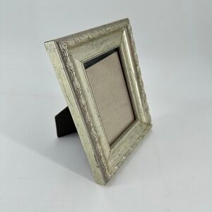 Burnes of Boston Champagne Silver Ornate Border Picture Frame 4x6 Distressed